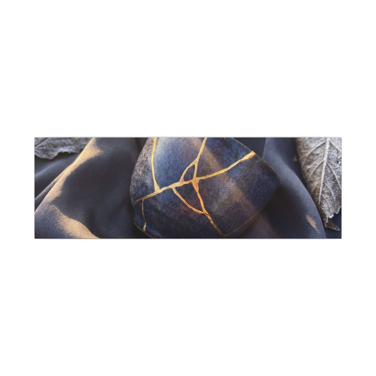 Winter Silk Drape Gold Repair Canvas Art | Artful Decor