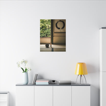 Tea Ceremony Enso Canvas Art | Serene Zen Art