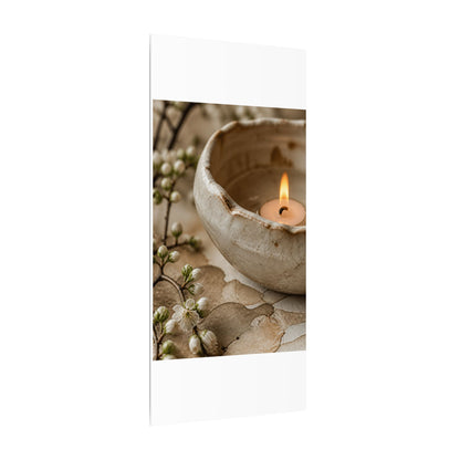 Kanso Ceramic Bowl Canvas Art - Japandi Watercolor