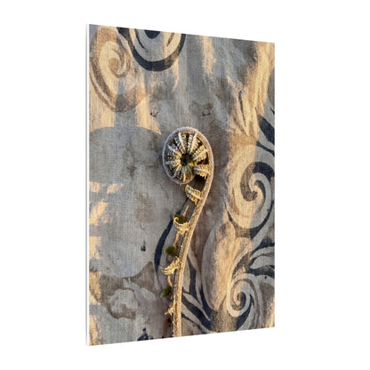 Fern Unfurling Canvas Art | Winter Japandi Japanese Pattern Art