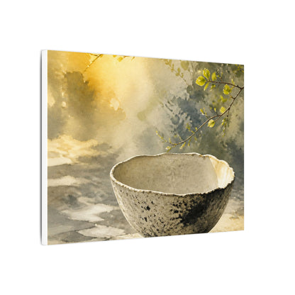 Cozy Ceramic Bowl Canvas Art - Watercolor Japandi