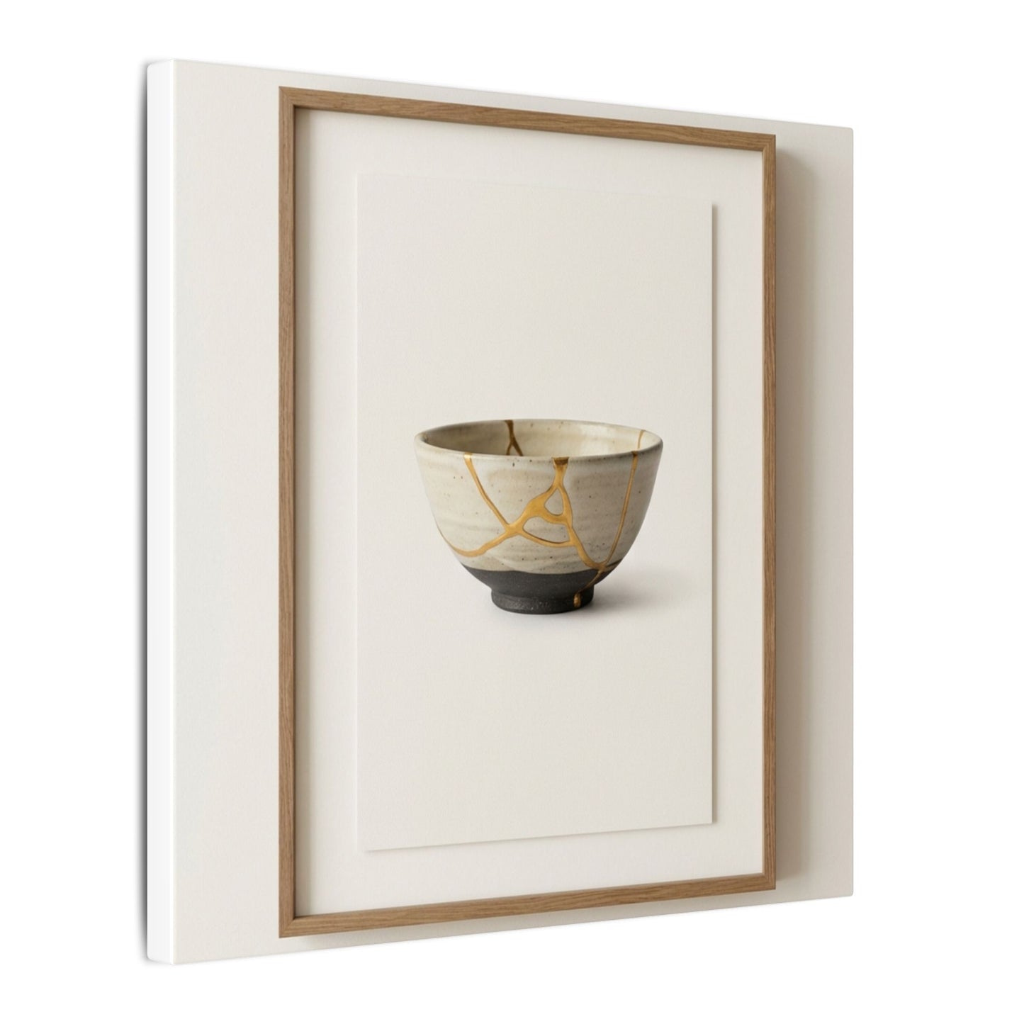 Kintsugi Charcoal Canvas Art