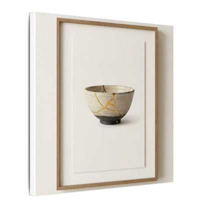 Kintsugi Charcoal Canvas Art