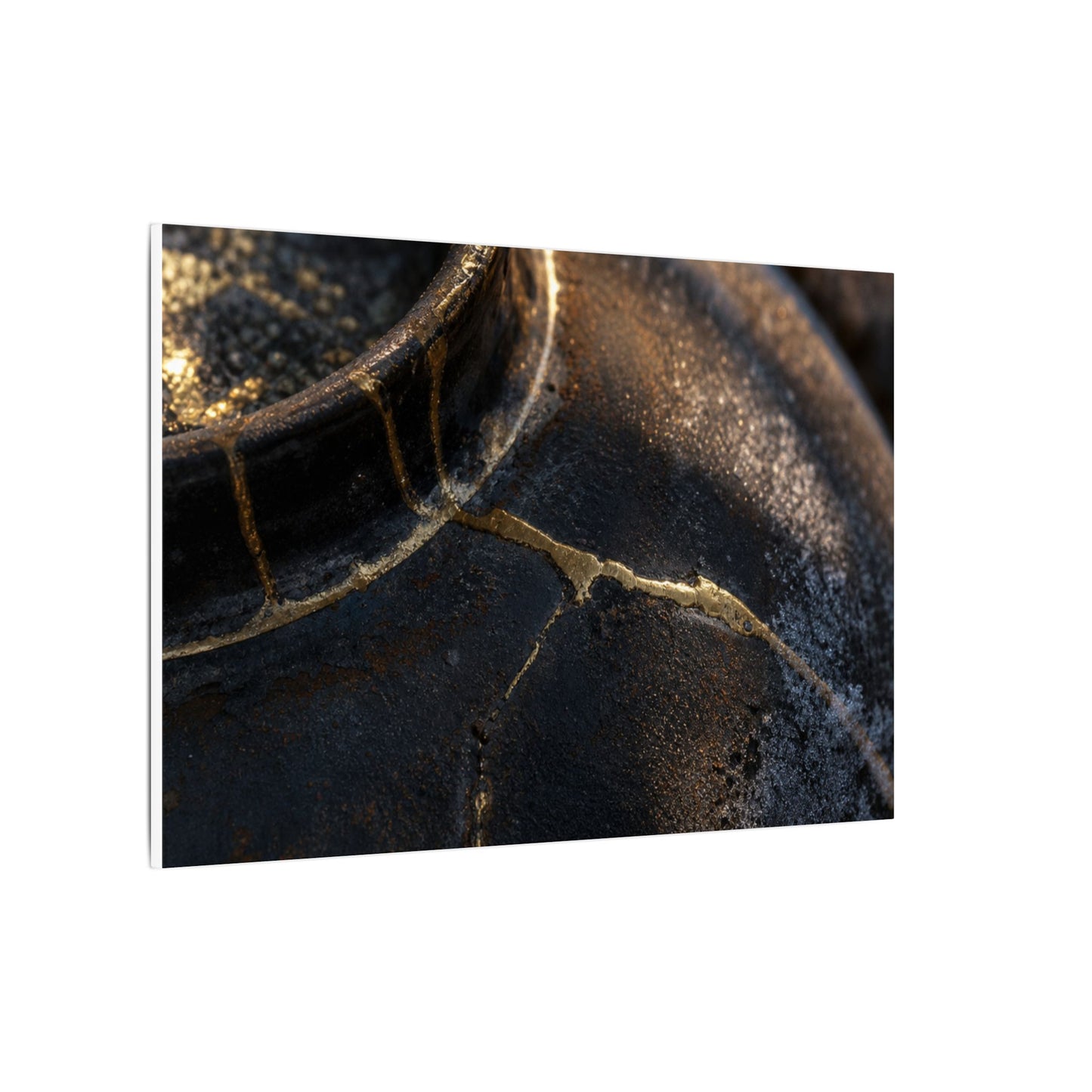 Kintsugi Rust Patina in Golden Hour | Broken Beauty Canvas Art