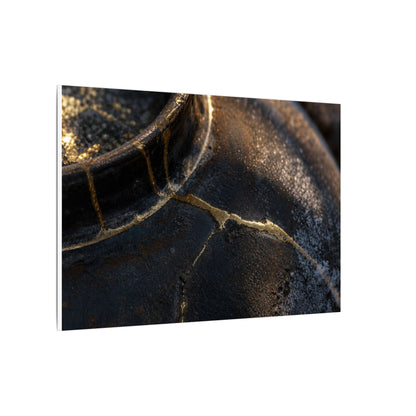 Kintsugi Rust Patina in Golden Hour | Broken Beauty Canvas Art