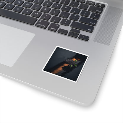 Seijaku Lotus Flower Sticker - Dark Japandi Shadow Zen