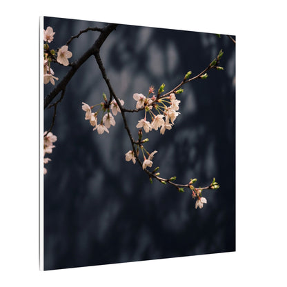 Cherry Blossom Moody Minimal Canvas Art | Bold Dark Japandi Art