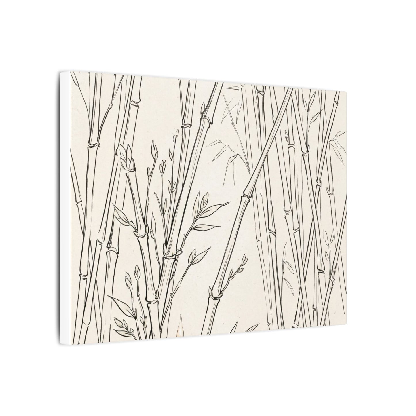 Candlelight Bamboo Grove Canvas Art - Japandi Fukinsei