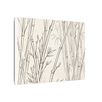 Candlelight Bamboo Grove Canvas Art - Japandi Fukinsei