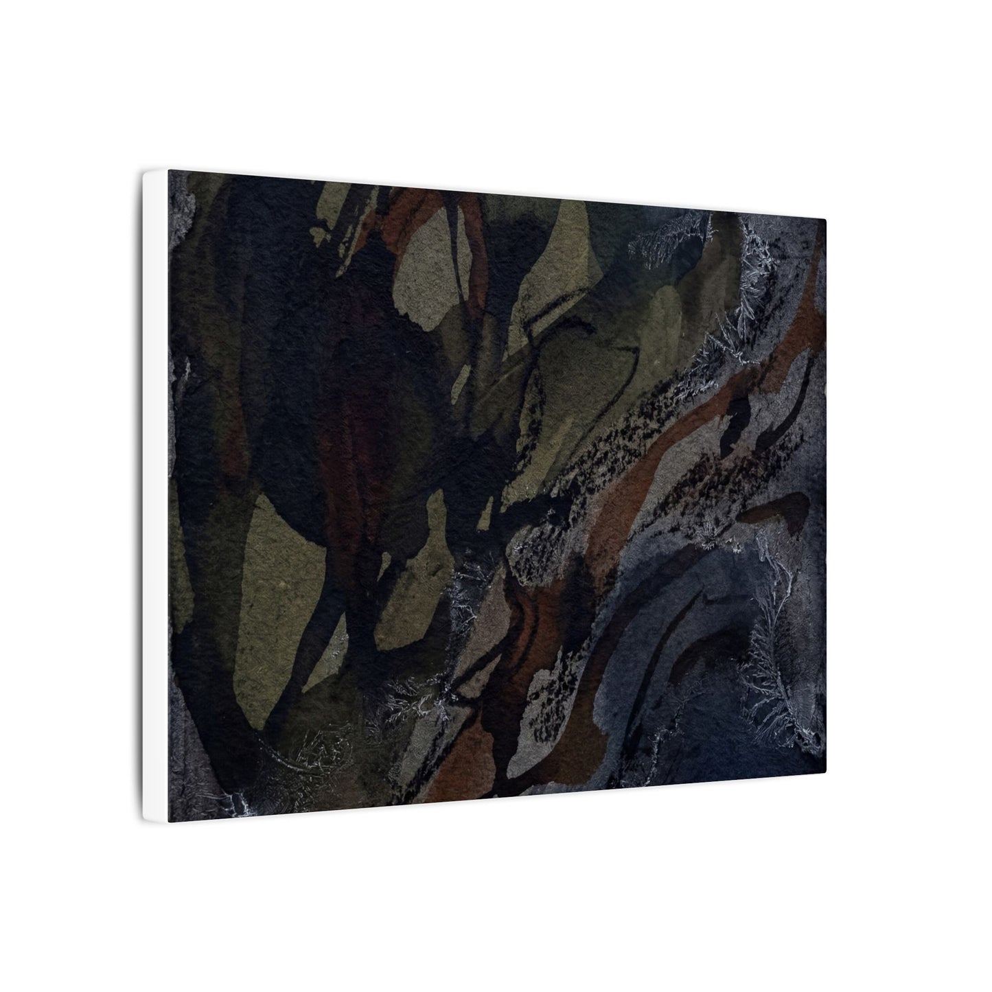 Shadow Play Winter Canvas Art | Dark Japandi Luxurious Design
