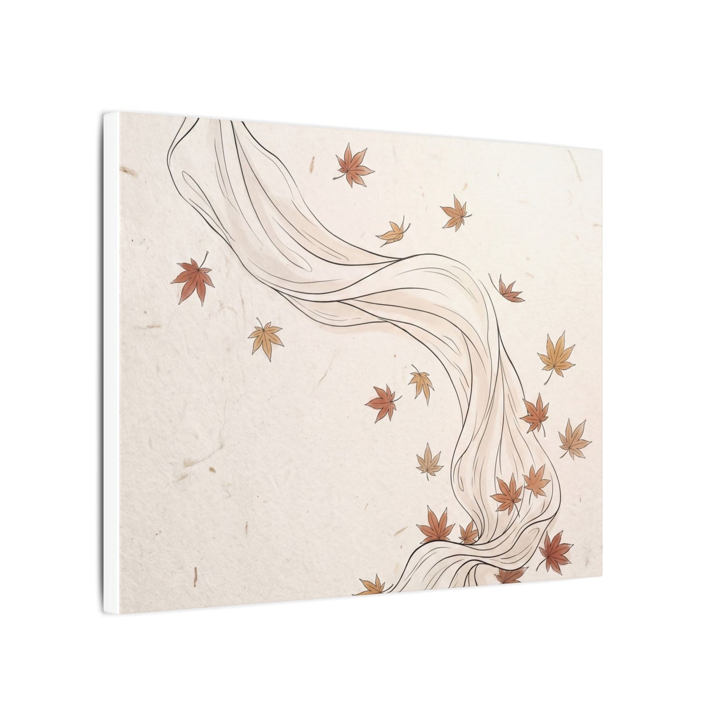 Japandi Silk Drape in Dawn | Minimal Line Canvas Art