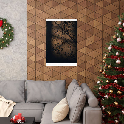 Sophisticated Shadow Play Wall Art Print - Shadow Zen Dark Japandi