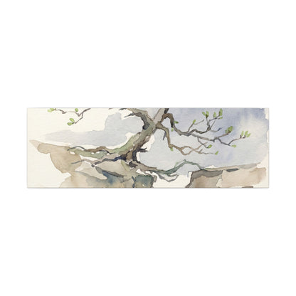 Moonlight Pine Tree Canvas Art - Japandi Ma