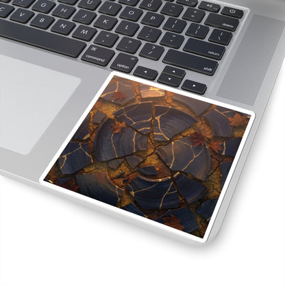 Seijaku Cracked Earth Sticker - Kintsugi Gold Repair