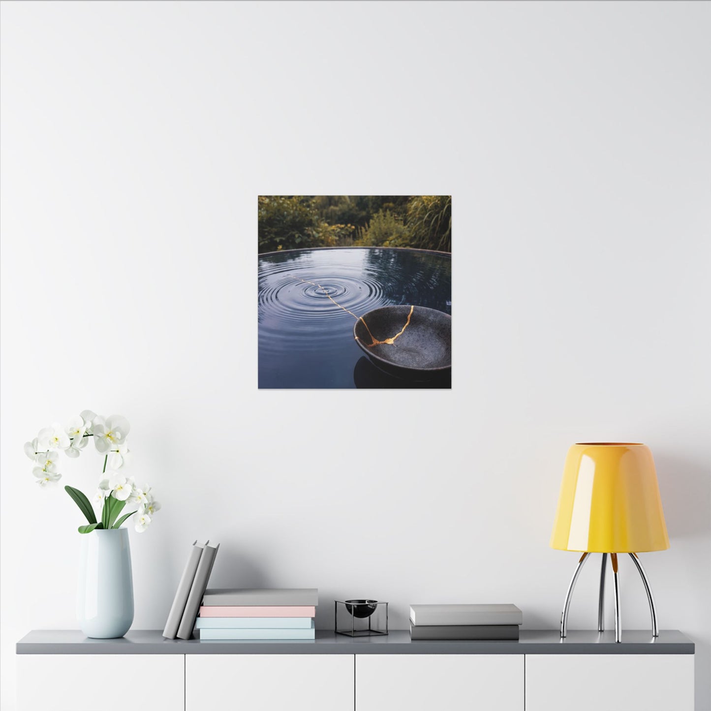 Kintsugi Water Ripple in Overcast | Broken Beauty Canvas Art