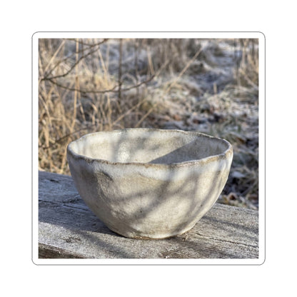 Dappled Ceramic Bowl Sticker - Japandi Fukinsei