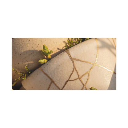 Spring Broken Pottery Gold Vein Canvas Art | Beautiful Decor
