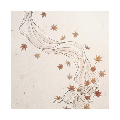 Silk Drape Minimal Line Wall Art Print | Elegant Japandi Art