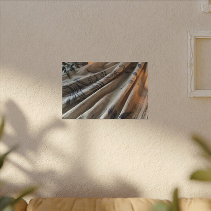 Fukinsei Silk Drape Canvas Art - Japandi Japanese Pattern