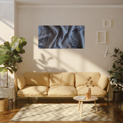 Silk Drape Winter Canvas Art | Japandi Earthy Design