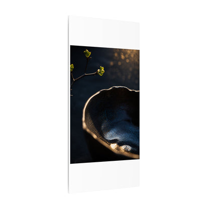 Ma Ceramic Bowl Canvas Art - Dark Japandi Shadow Zen