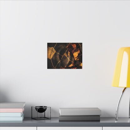 Resilient Shadow Play Canvas Art - Crackle Gold Kintsugi