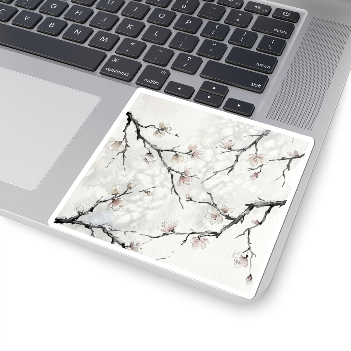 Cherry Blossom Watercolor Sticker | Warm Japandi Art Art Print