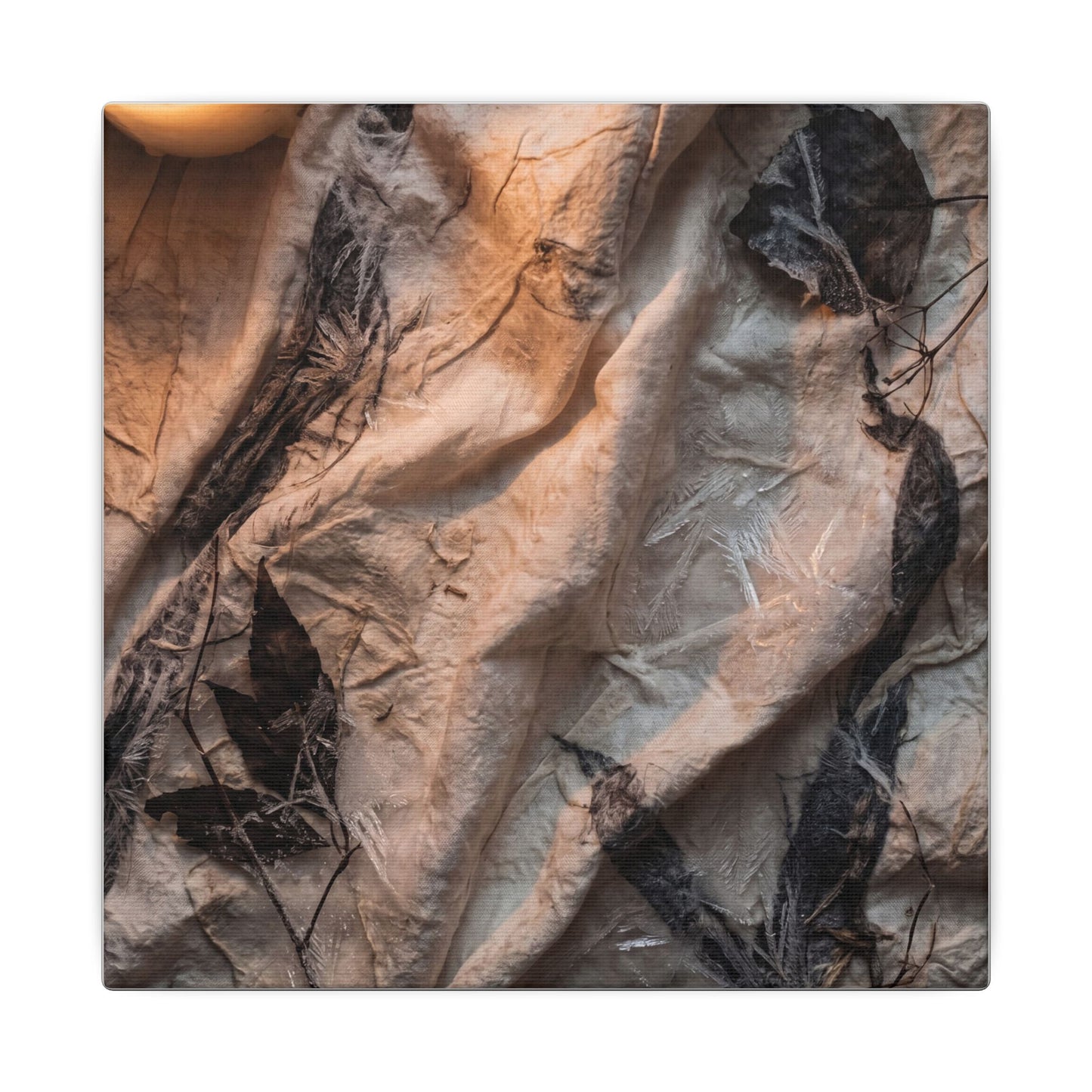 Candlelight Silk Drape Canvas Art - Japandi Mono No Aware