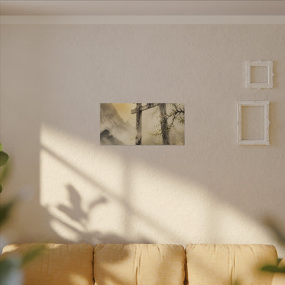 Spring Torii Gate Sumi E Canvas Art | Tranquil Decor