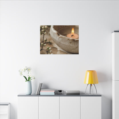 Kanso Ceramic Bowl Canvas Art - Japandi Watercolor