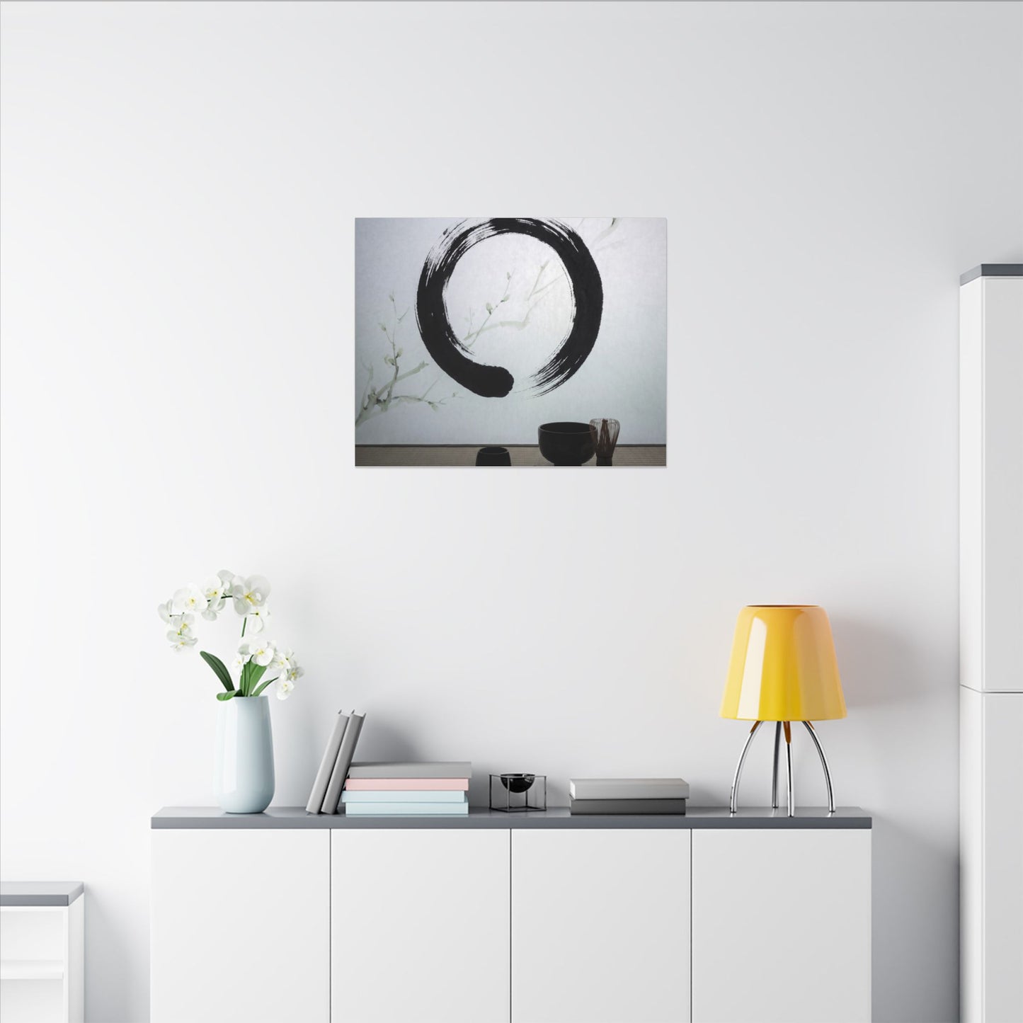 Tea Ceremony Enso Canvas Art | Peaceful Zen Art