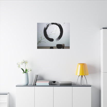 Tea Ceremony Enso Canvas Art | Peaceful Zen Art