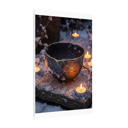Ceramic Bowl Gold Repair Canvas Art | Beautiful Kintsugi Art