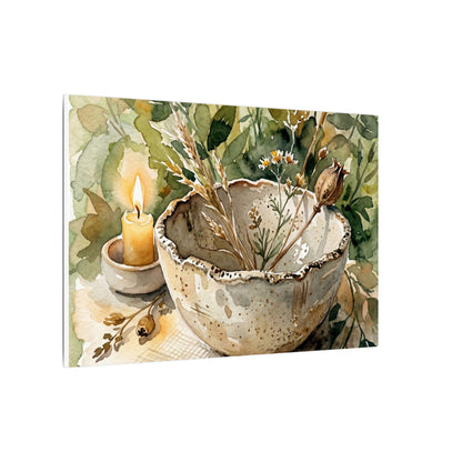 Ceramic Bowl Summer Canvas Art | Japandi Elegant Design