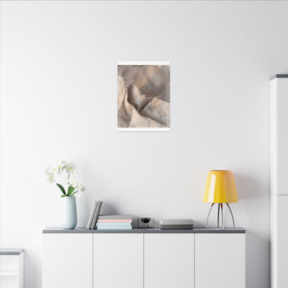 Japandi Paper Fold in Candlelight | Watercolor Canvas Art