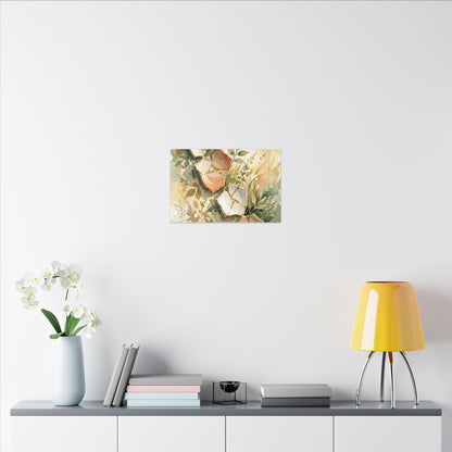 Japandi Broken Pottery in Golden Hour | Watercolor Canvas Art