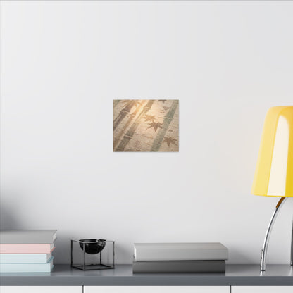 Autumn Bamboo Grove Japanese Pattern Canvas Art | Neutral Decor