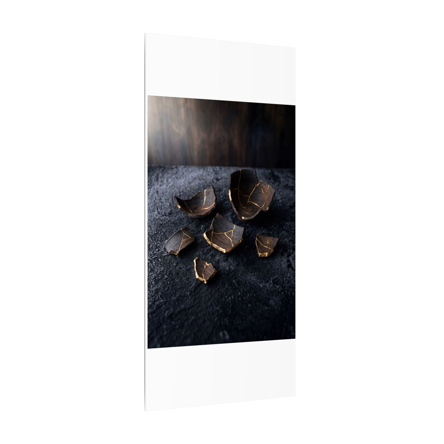 Winter Broken Pottery Shadow Zen Canvas Art | Bold Decor