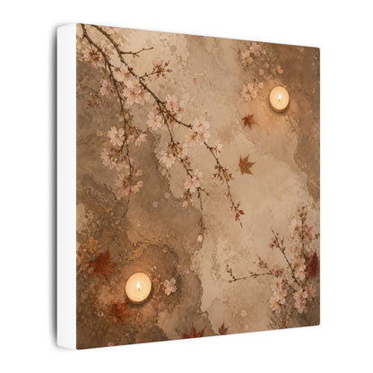 Cherry Blossom Canvas Art | Autumn Japandi Japanese Pattern Art