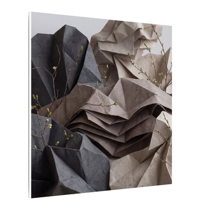Neutral Paper Fold Canvas Art - Texture Japandi