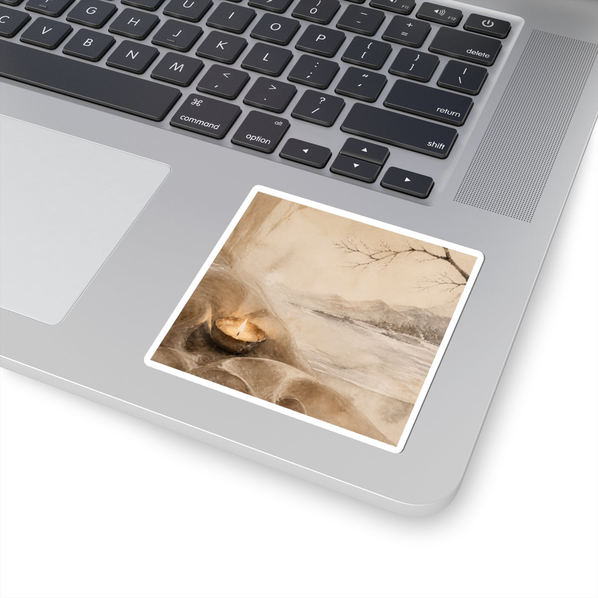 Candlelight Silk Drape Sticker - Japandi Ma