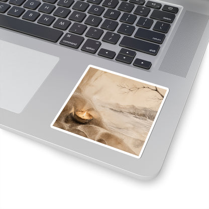 Candlelight Silk Drape Sticker - Japandi Ma