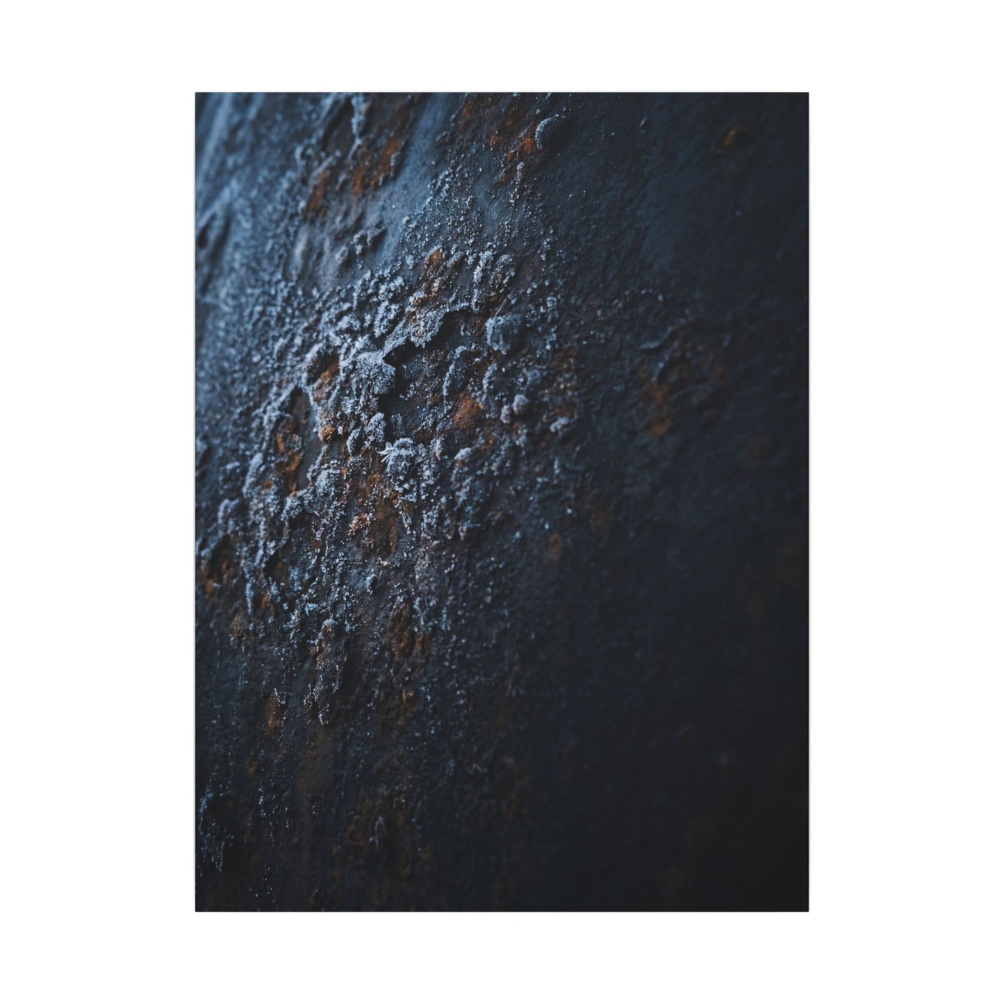 Rust Patina Canvas Art | Winter Dark Japandi Shadow Zen Art