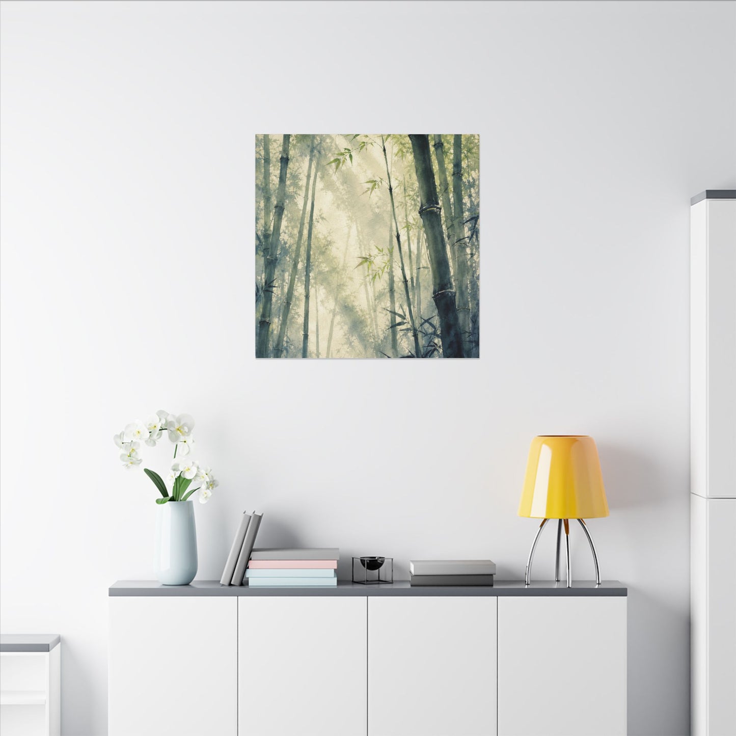 Bamboo Grove Spring Canvas Art | Zen Serene Design