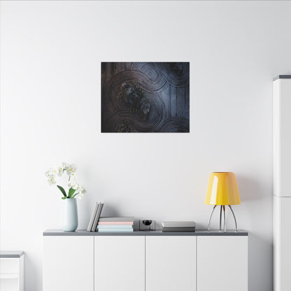Spring Rock Garden Charcoal Ink Canvas Art | Bold Decor