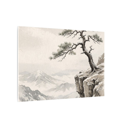 Seijaku Pine Tree Canvas Art - Japandi Japanese Pattern
