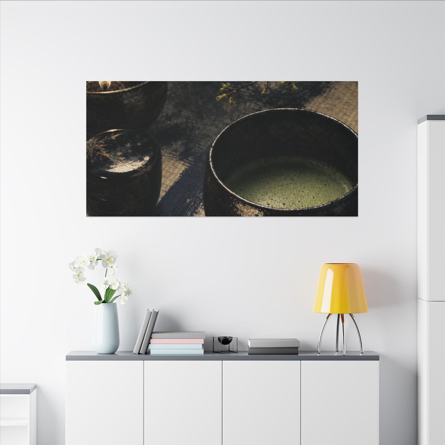 Ma Tea Ceremony Canvas Art - Zen Sumi E