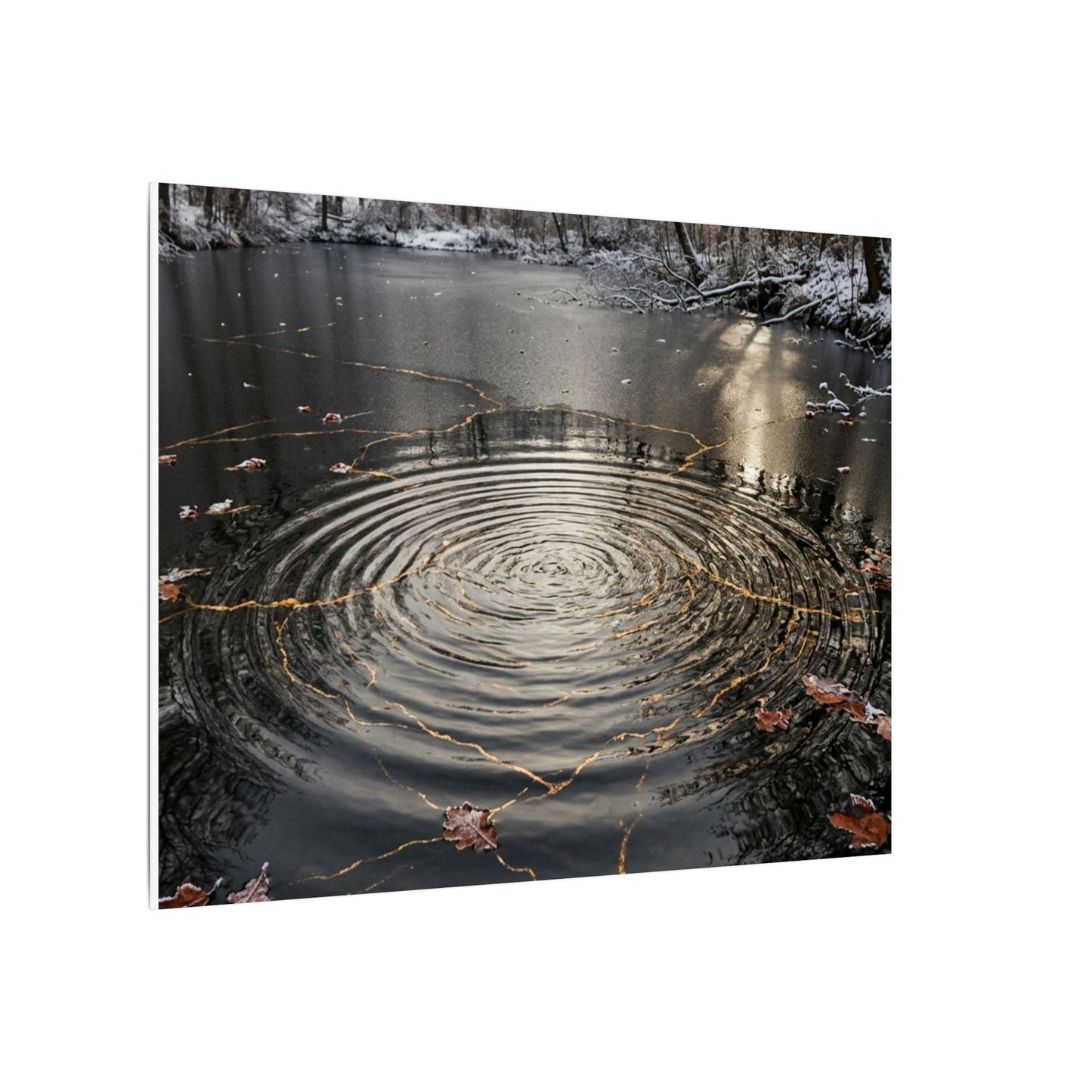 Water Ripple Broken Beauty Canvas Art | Artful Kintsugi Art