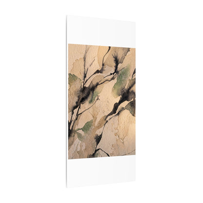 Japandi Shadow Play in Golden Hour | Watercolor Canvas Art