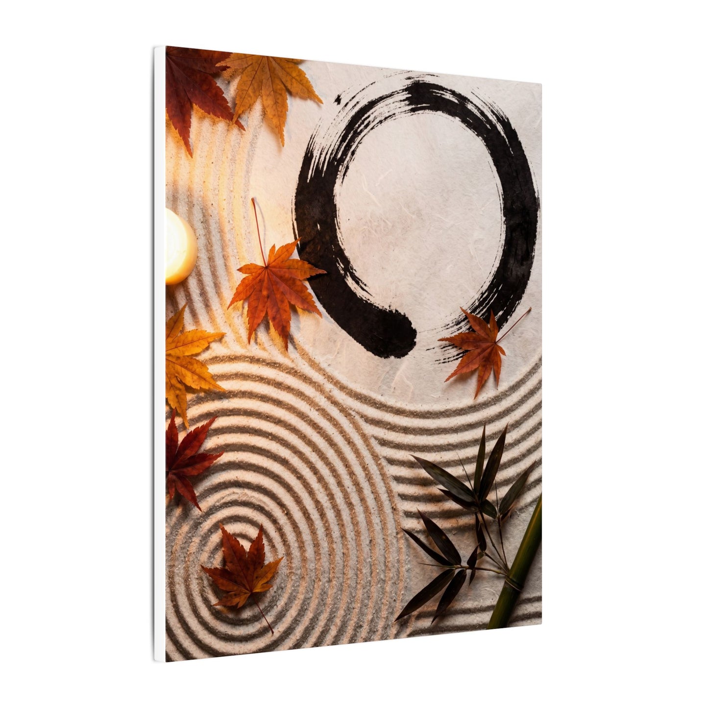 Tranquil Rock Garden Canvas Art - Enso Zen